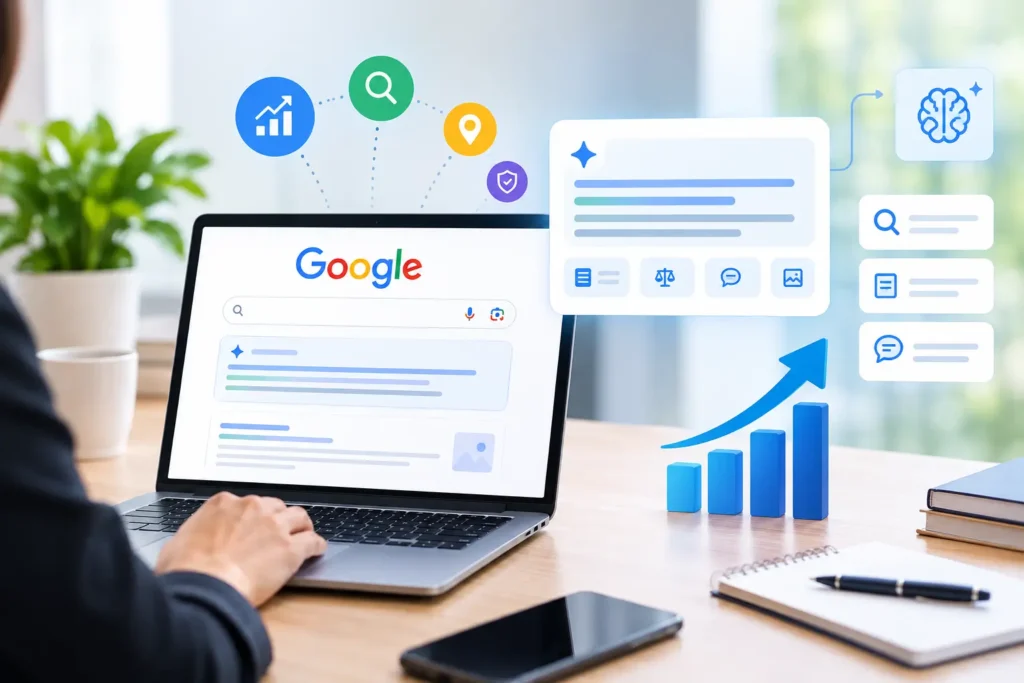 Google AI Search changing business website SEO