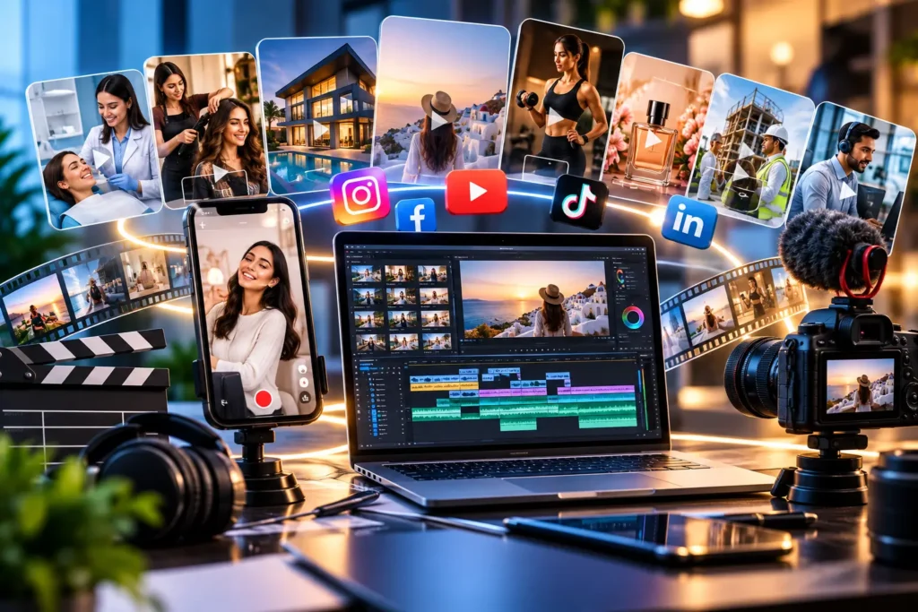 Video editing for business reels shorts and ads